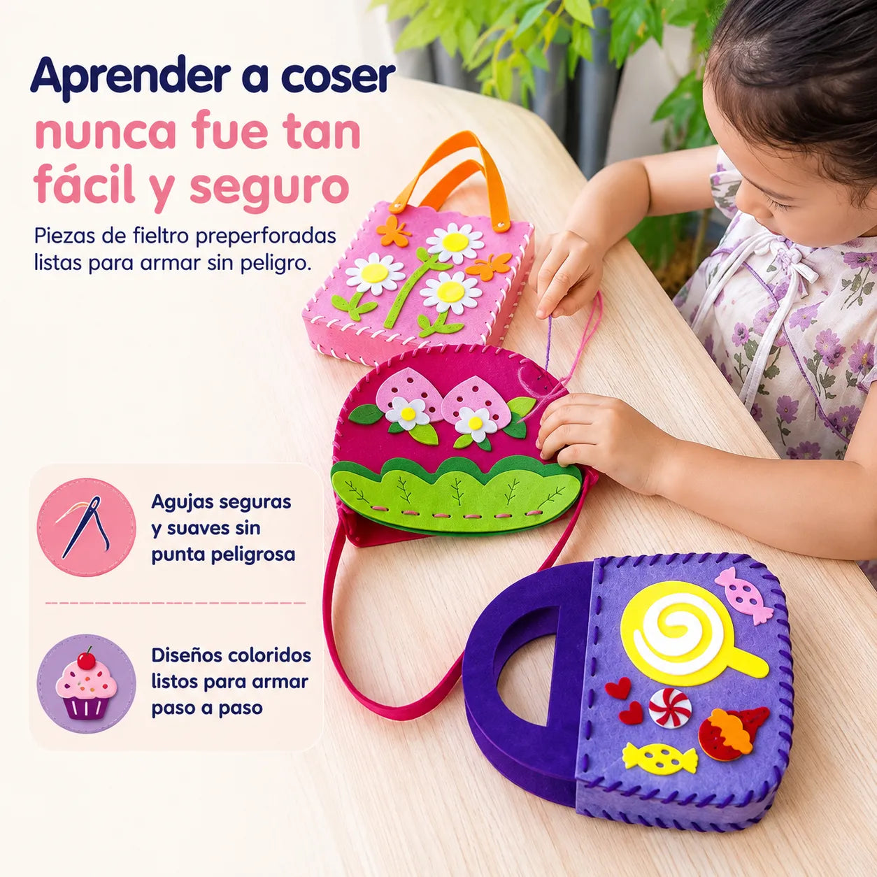 🧵FeltCraft Kids™ Kit de Costura DIY✨10 piezas