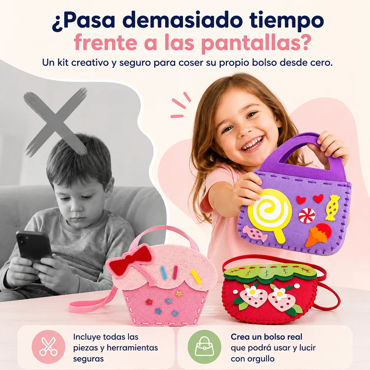 🧵FeltCraft Kids™ Kit de Costura DIY✨10 piezas