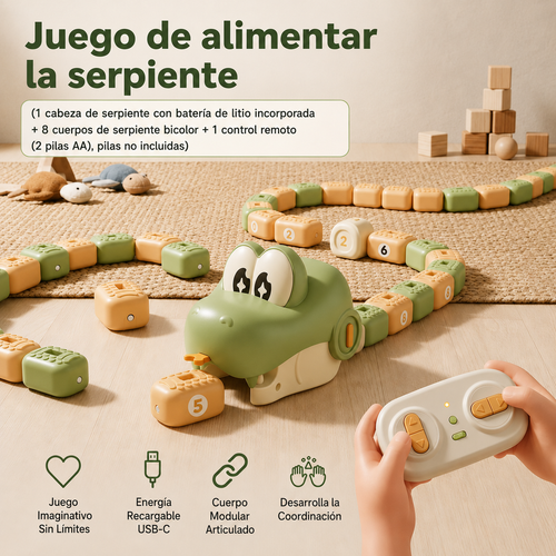 🐍SnakeHunt Pro™ Juego de Alimentar la Serpiente a Control Remoto 🎮