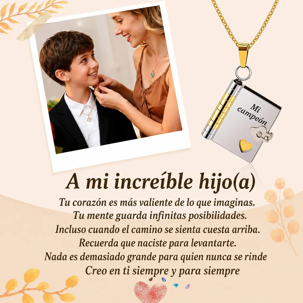 📖 Collar Relicario "Mi Campeón"