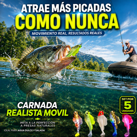 BioBait™ Set x5 Carnadas Realistas Móviles🎣🐟