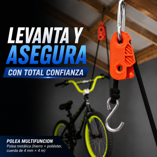 RopeBoss™ Polea de Bloqueo Automático para Cargas Pesadas🧰⚖️