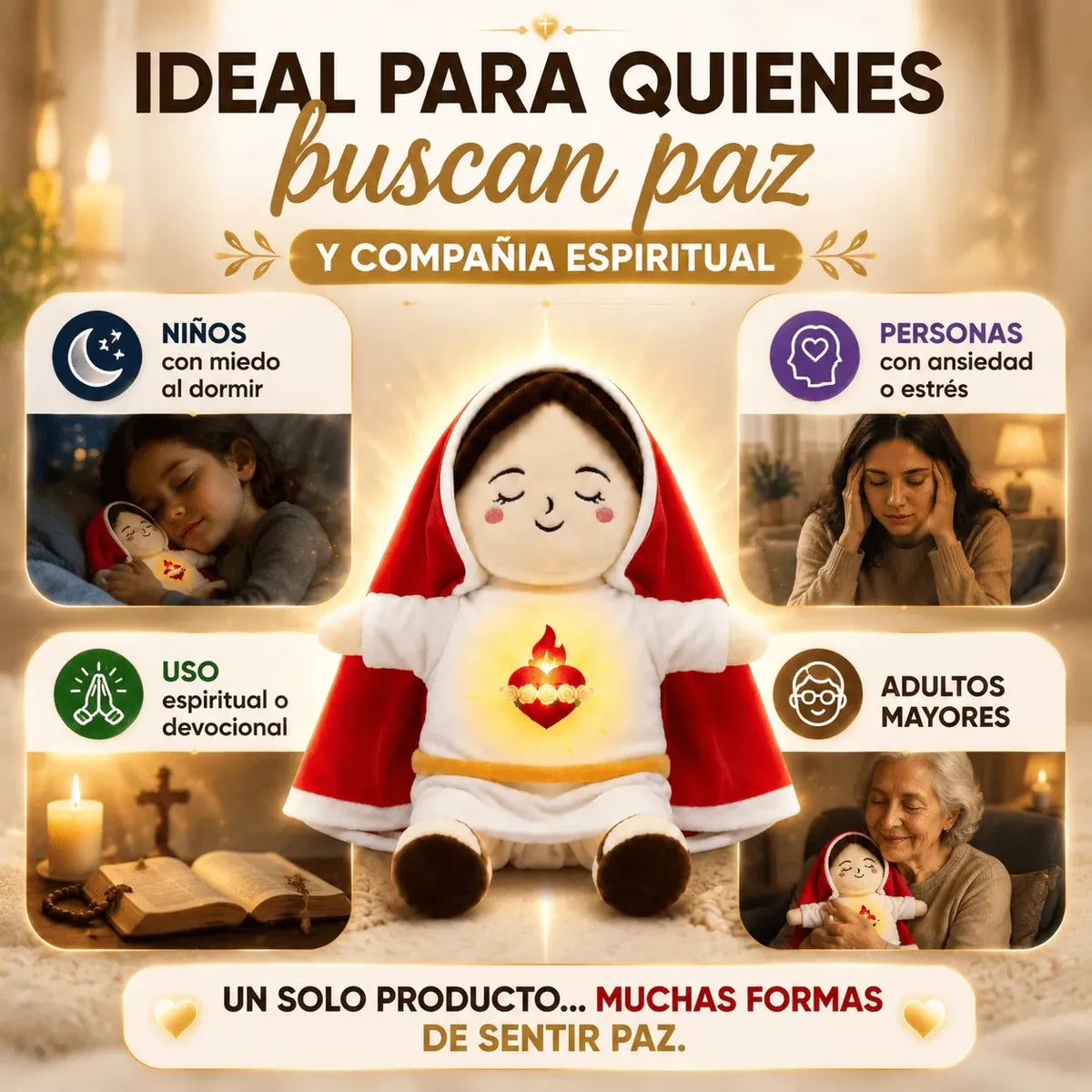 Peluche Respiratorio Virgen María